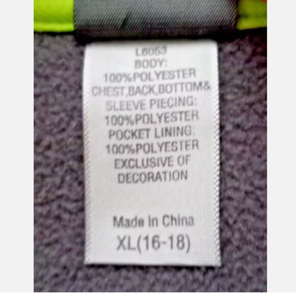 Champion Jacket Anorak Size XL 16-18 Full-Zip  Black/Gray Reflective Lined - Picture 6 of 12